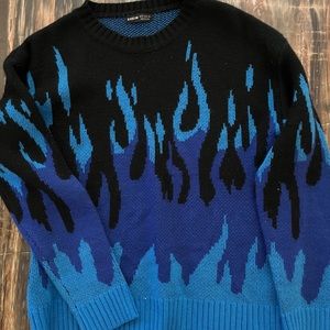 blue flame sweater